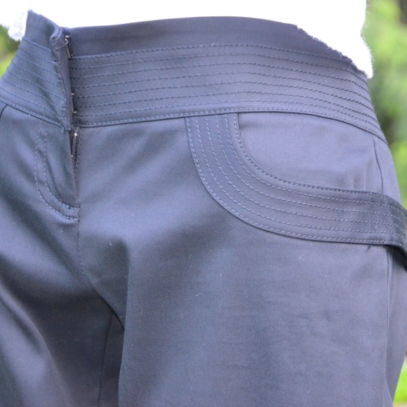 MARCIANO NAVY SLACKS WITH BUTTON & SEAM DETAILING - Picture 4 of 7